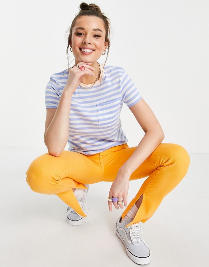 Brave Soul Miami Striped T-shirt-blues