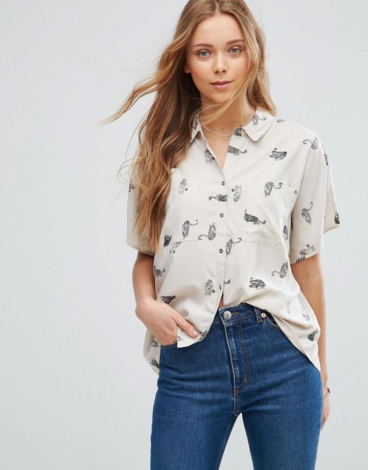 Vero Moda Printed Boxy Blouse - Multi