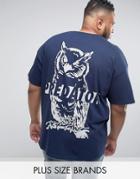 Hnr Ldn Plus Predator Back Print T-shirt - Navy