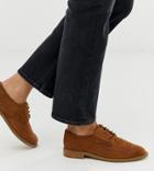 Asos Design More Flat Brogues In Tan - Tan