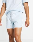 Puma Classics Logo Runner Shorts In Pastel Blue-blues