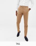 Gianni Feraud Tall Slim Fit Wool Blend Suit Pants-brown
