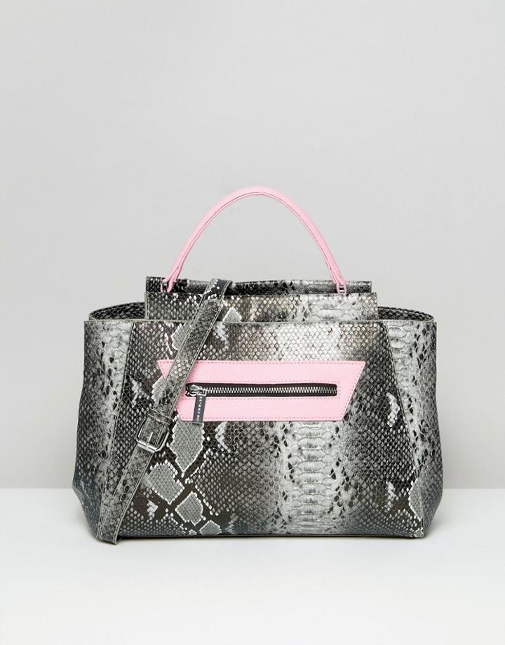 Skinnydip Faux Snake Large Tote Bag - Multi