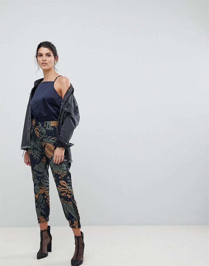 G-star Be Rawtapered Floral Cargo Pants - Black