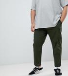 Only & Sons Plus Cropped Chino In Tapered Fit - Green