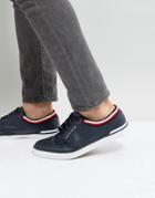 Tommy Hilfiger Harrington Sneakers Leather In Navy - Navy