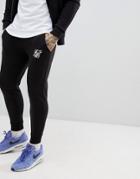 Siksilk Jogger In Black With Logo