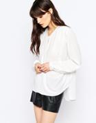D.ra Jivan Faux Wrap Front Top - Ivory