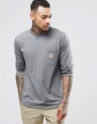 Carhartt Wip Long Sleeve Pocket T-shirt - Gray