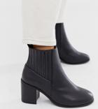 Asos Design Wide Fit Reform Chelsea Ankle Boots In Black - Black