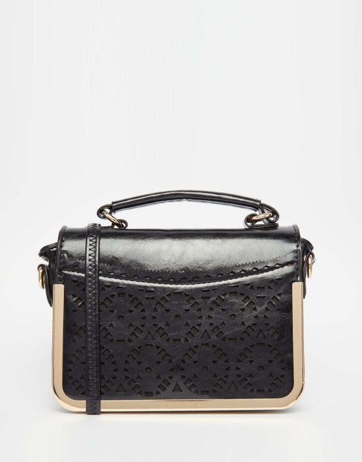 Liquorish Boxy Cross Body Bag - Black