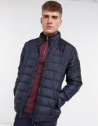 Selected Homme Quilted Jacket In Recycled Navy