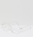 Reclaimed Vintage Inspired Aviator Clear Lens Glasses Exclusive To Asos - Clear