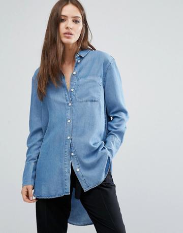 Selected Denim Shirt-blue