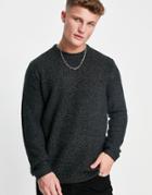 Only & Sons Textured Knitted Sweater In Gray