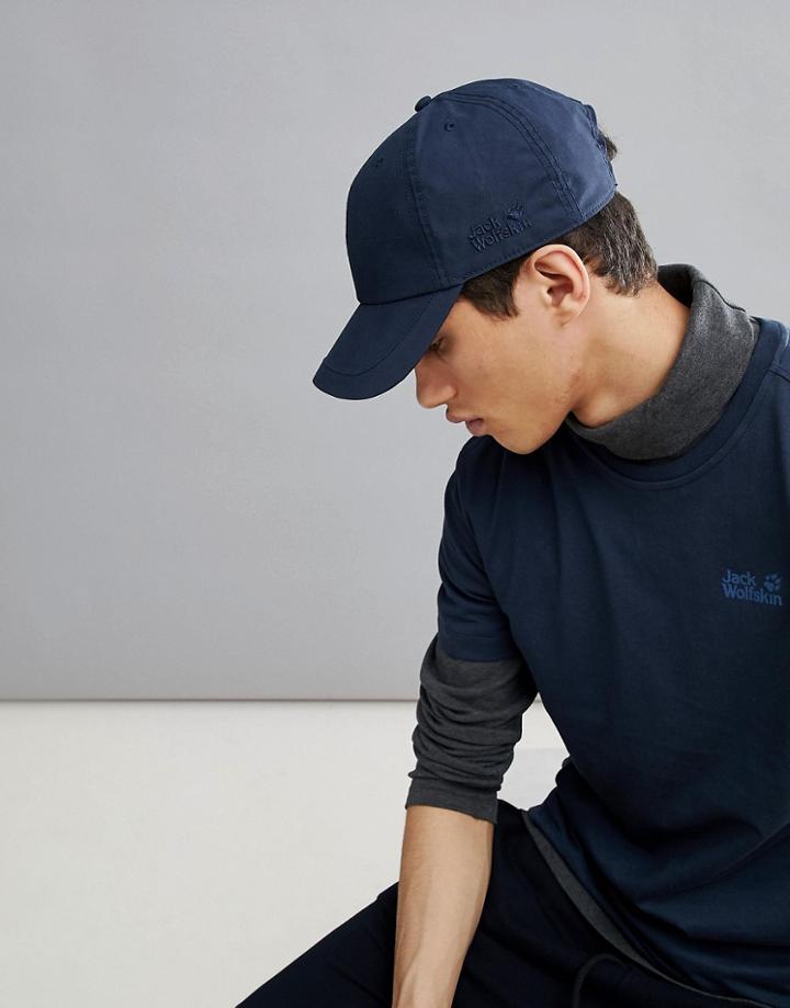 Jack Wolfskin El Dorado Baseball Cap In Navy - Navy