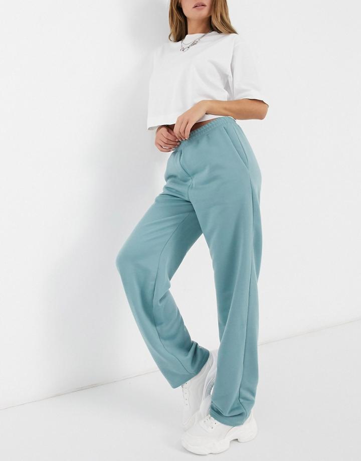Asos Design Jersey Suit Track Pant In Washed Blue-blues