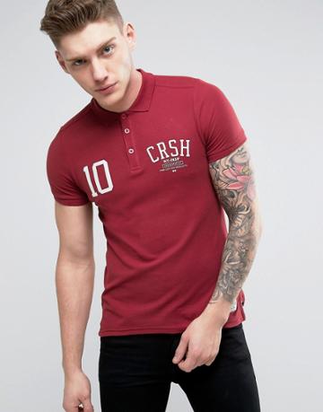 Crosshatch Logo Polo - Red