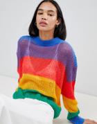 Lazy Oaf Rainbow Knitted Sweater - Multi
