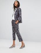 Miss Selfridge Floral Jacquard Pant Co-ord - Multi