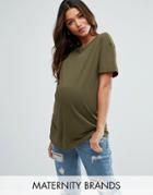 New Look Maternity Boyfriend T-shirt - Green