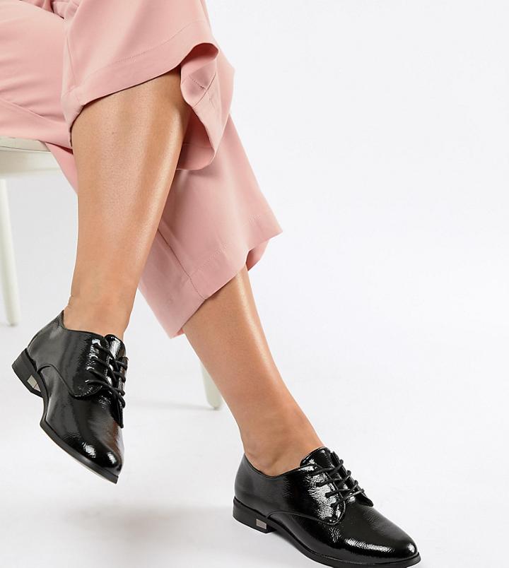 Aldo Flat Brogue Shoe - Black