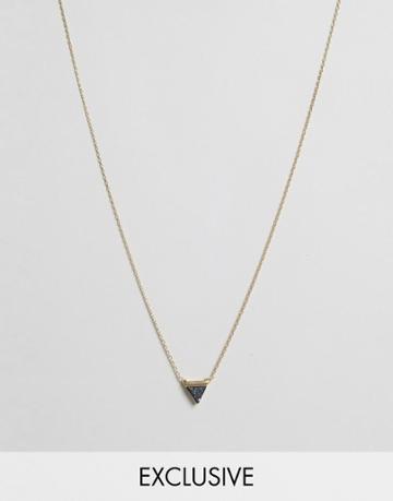 Designb London Triangle Necklace - Gold