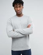 Original Penguin Crew Sweat Small Logo In Gray Marl - Gray