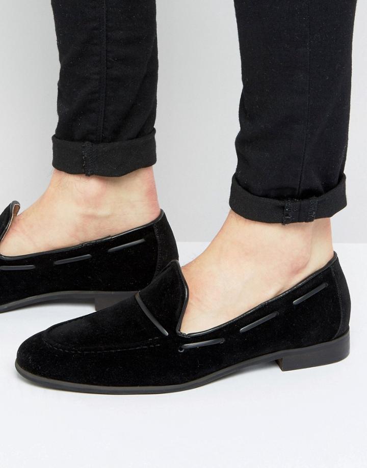 New Look Loafers With Lace Detail In Black - Black