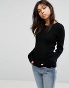 Pieces Vesla Knit Sweater - Black