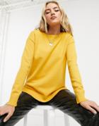 Vila Round Neck Lightweight Sweater In Yellow