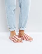 Adidas Originals Velvet Vibes Slider Sandals In Raw Pink - Pink