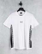 Armani Ea7 Train Chest Logo Taped T-shirt In White