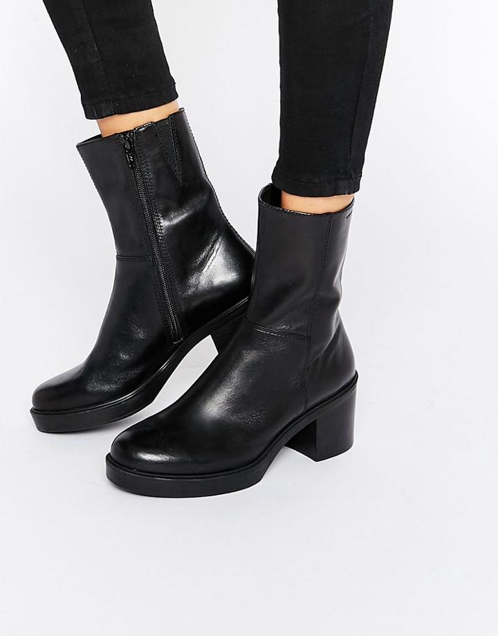 Vagabond Tilda Black Ankle Boots - Black