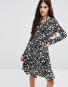 Pixie & Diamond Cut Out Skater Dress - Black