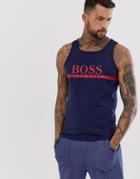 Boss Bodywear Logo Tank In Navy - Navy