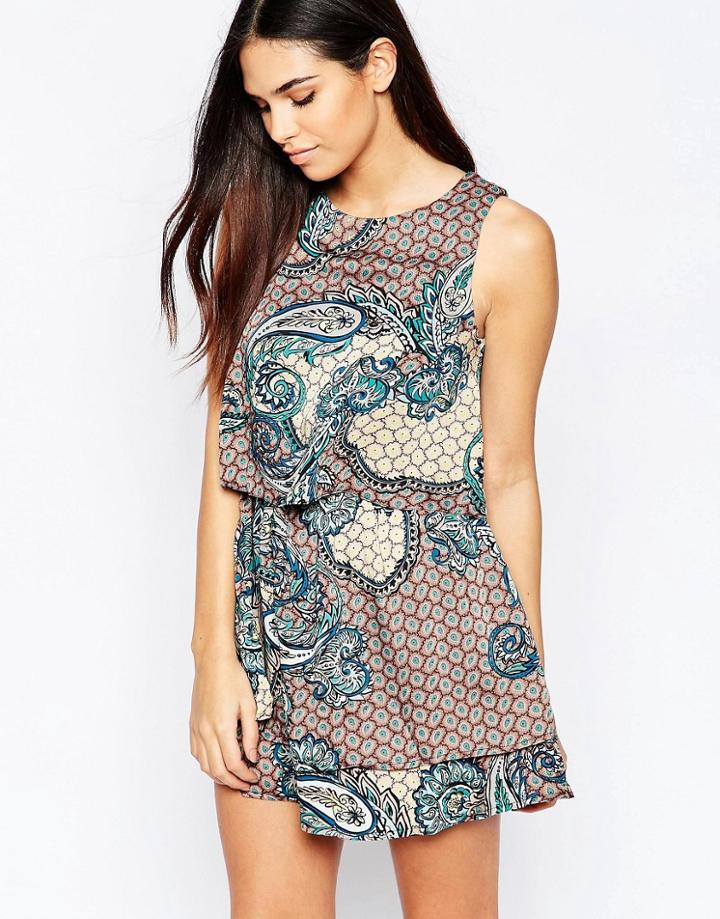 Mela Loves London Paisley Romper - Multi