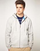Adidas Originals Zip Through Hooded Sweat With Trefoil Logo - Gray