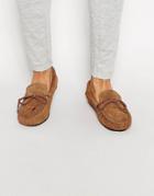 Dunlop Suede Slippers - Tan