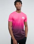 Good For Nothing Gradient Tee With Small Logo - Pink