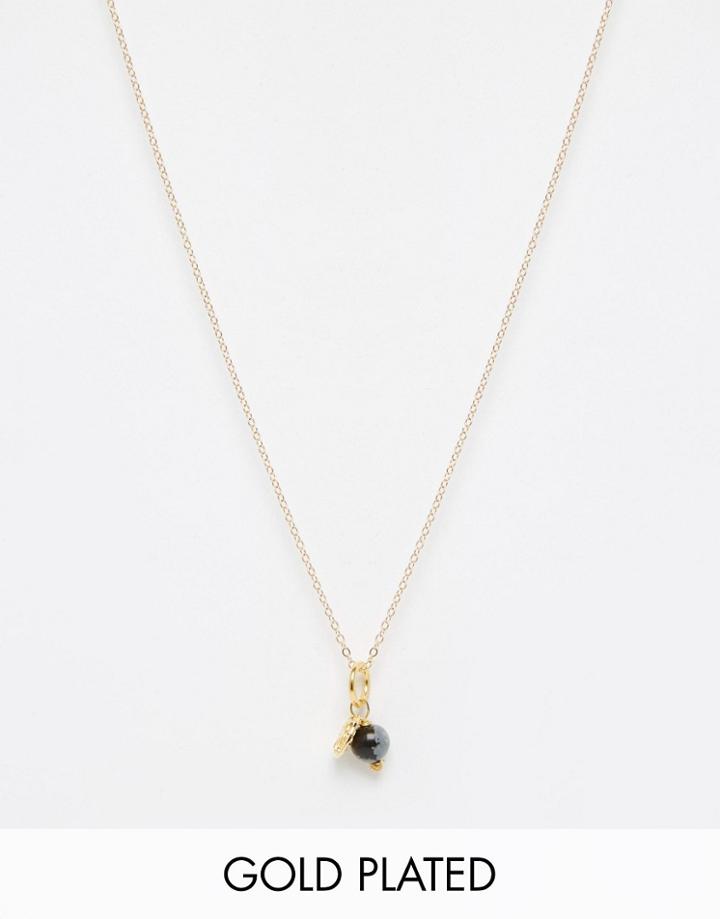 Mirabelle Gita Cluster Pendant Necklace - Black