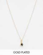 Mirabelle Gita Cluster Pendant Necklace - Black