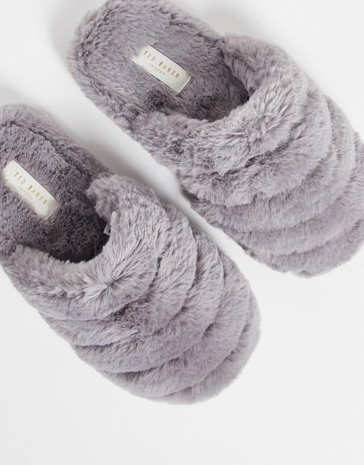 Ted Baker Lopsey Mule Slipper In Gray-pink