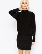 Gestuz Fitted Dress With High Neck - Black