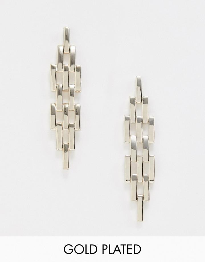 Fiorelli Gold Plated Link Earrings - Gold