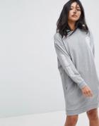 Santa Cruz Sweat Dress With Arm Print - Gray