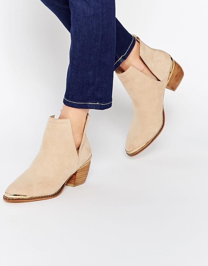 Asos Rumble Pointed Ankle Boots - Blush