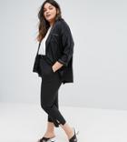 New Look Curve D Ring Crop Pants - Black