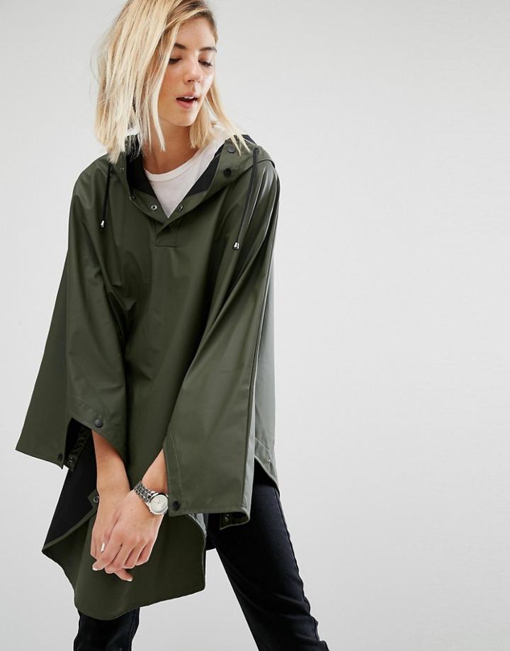 Rains Waterproof Poncho - Green