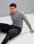 Ellesse Sport Long Sleeve T-shirt With Mesh Panels In Gray - Gray
